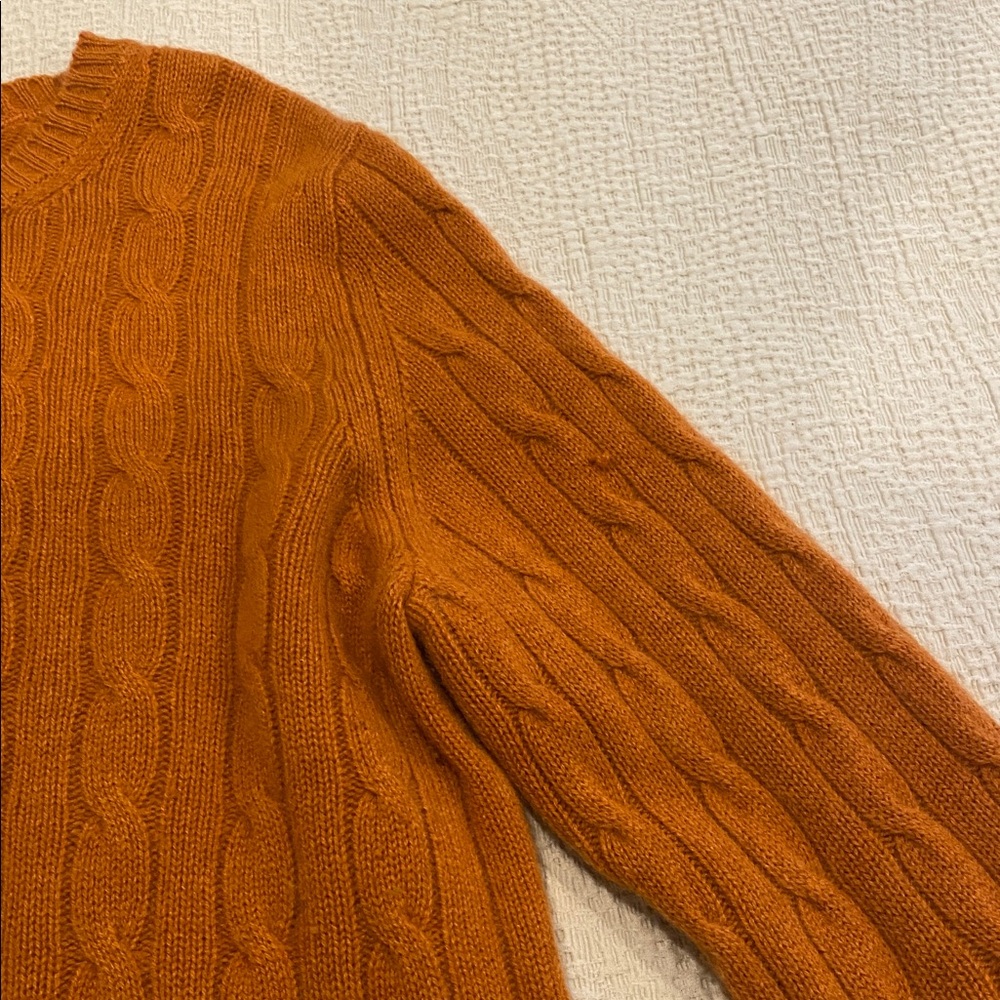Brooks Brothers Cable Knit Sweater - Burnt Orange - Picture 4 of 6